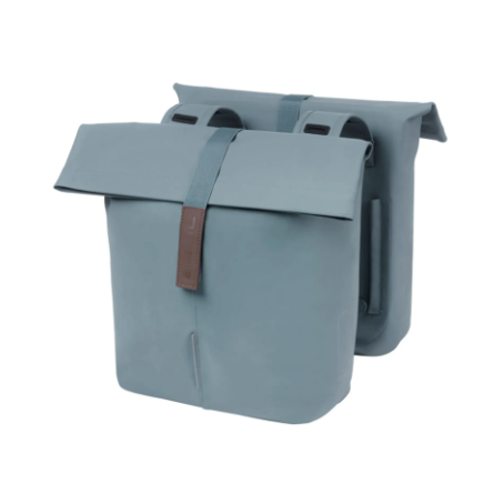 Basil City dubbele fietstas 28-32L Blauw
