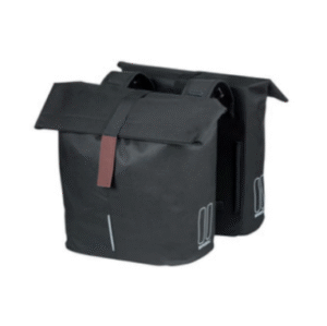Basil City Dubbele fietstas 28-32L Zwart