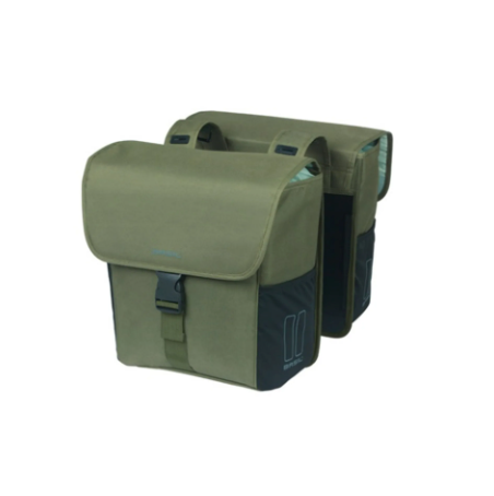 Basil Go, dubbele fietstas, 32L, dark green